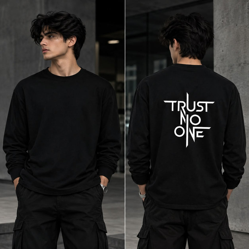 Trust No One Men's Full Sleeve T-Shirt